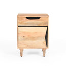 Natural Wood Nightstand