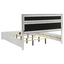 Miranda 54-inch Upholstered Eastern King Panel Bed White