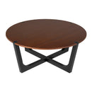 ACACIA SOLID WOOD COFFEE TABLE,BROWN & BLACK COLOR