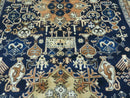 Persian Qum Rug 5.6 x 8.8, Navy Blue