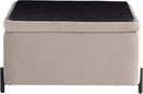 Connor Thirty One Point One Inch Taupe Velvet Storage Ottoman