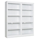 83' Tall Wood Bookcase Suite with light strip ,5-Tier Decor Bookcase Suite with Adjustable Shelves,Storage Organizer,Free Standing Storage Shelves Suite for Living Room,Home Office,White