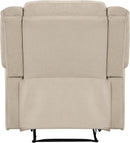 Oatmeal Wall Hugger Manual Recliner Chair For Living Room