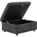 146.9" L-shaped Sofa Sectional Sofa Couch Pull-out Sofa Bed with a Movable Storage Ottoman, a Storage Chaise Lounge and Two USB Ports for Living Room, Grey