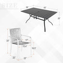 7 Piece Outdoor Dining Set with Stackable Chairs