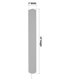3"W Solid Wood Hover Plank Corner/Wall Accent Light Plug-In  Almond Finish by Home Concept