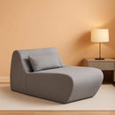 Zero Gravity Chaise Lounger Ergonomic Foam Support Grey