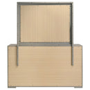 Ives 6-drawer Dresser and Mirror Grey High Gloss