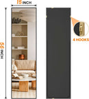 56 Inch Full Length Floor Mirror Black For Bedroom Living Room