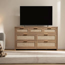 FiftySevenInch Boho Dresser Reclaimed CaramelOak Finish