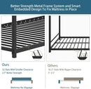 Twin Bunk Bed Black With Stable Ladder For Adults And Teens