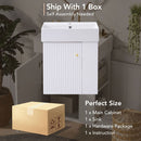 21.6inch Modern Floating Bathroom Vanity with Ceramic Basin - Perfect for Small Bathrooms, Right side storage