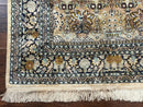 Silk Indian Kashmiri Rug 3x4, Very Fine 400 KPSI, Silk Prayer Rug, Handmade