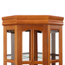 Corner Curio Cabinet With 5 Shelves And Lighting System (E26 Light Bulb Not Included)
