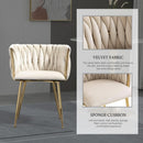 Velvet Dining Chairs With Gold Metal Legs Tufted Modern Wingback Set Of 4