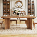 63 Inch Walnut Farmhouse Dining Table Seats Four To Six