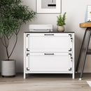 2 Drawer Farmhouse File Cabinet,Filing Cabinet with Lock for Home Office