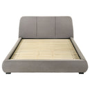 Mokena 46-inch Upholstered Eastern King Platform Bed Taupe