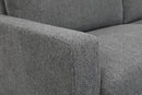 Miles 2 Piece Couch And Loveseat Set With Reversible Pillows Grey