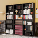 Floor Standing Walnut Finish Bookcase 6 Tier 70 Inches