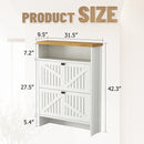 4-Layer Folding White MDF Shoe Cabinet with Metal Rounded Corners – Convenient Shoe Storage