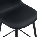 Modern Black PU Bar Chair Set - Rounded Backrest, Comfortable Design, Multiple Colors