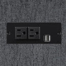 Bahrain 6 Piece Charcoal Motion Sectional Sofa Living Room