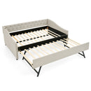 Upholstered Daybed With USB Charging & Pull Out Bed
