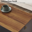 39.3Inch Walnut Storage Bench Featuring Extra Lift