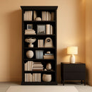 28 Inch Wide Tall Bookcase With Six Tiers For Home Office Storage For Living Room Organization