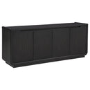 Leandro 72-inch 4-door TV Stand Media Console Burnished Black