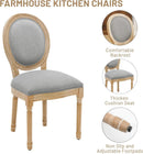 Light Grey Upholstered Dining Chairs Set Of 2 Round Back