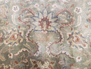 Vintage Indo Mahal Area Rug 9x12, Wool Hand-Knotted Laurel Green & Auburn Indian Carpet, 9 x 12 Floral Carpet, Living Room Rug