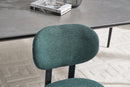 Modern Dining Room Chairs Set of 2, Mid-Century Upholstered Boucle Kitchen Dining Chairs with Black Metal Legs