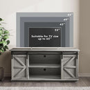 65 Inch TV Stand With Sliding Barn Doors Media Console