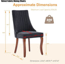 Velvet Dining Chairs Set Of 4 Black For Kitchen Use