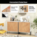 Buffet Cabinet With Storage White Natural 2 Door Modern