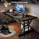 70.8 Inch Large Executive Desk Black Oak Wood Office Desk