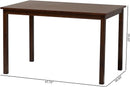 Andrew Modern Dining Table Dark Brown Hardwood Finish