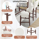 5-Piece Counter Height Dining Set, Faux Marble Bar Table with 4 Upholstered Chairs, Mid-Century Style for Kitchen or Small Spaces