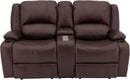 67 Inch Powered RV Wall Hugger Recliner Sofa Mahogany