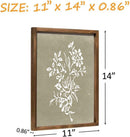 Framed Botanical Wall Art Set Of 4 With Walnut 10x10 Frames