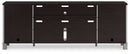 Darborn - XL TV Stand With Fireplace Option - Gray / Brown