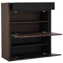 Set of 2, 32.5''-58.8'' Extendable & Rotating Cabinet with 1 Drawer, 90-Degree Corner Cabinet, Multifuctional Storage Combination Cabinet for Living Room, Hallway, Entryway, Black & Walnut