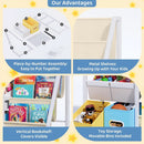 Kids Bookshelf Toy Storage Organizer With 6 Toy Bins