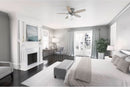 52 Inch Matte Silver LED Ceiling Fan With Integrated Light
