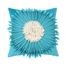 3d blue floral velvet cushion cover living room daisy pillowcase