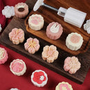 3d cherry blossom mooncake mold for kitchen baking