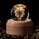 3d galaxy crystal ball night light bedroom wooden music box
