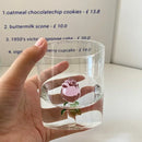 3d pink glass rose wine goblets dining room drinkware set